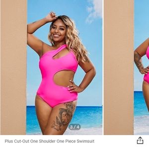 Neon Pink One-Piece Bikini